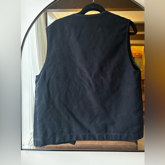 VINTAGE | faux suede black vest | size medium - Picture 5 of 6